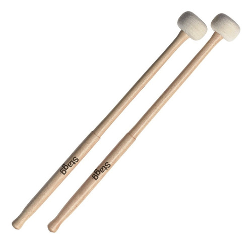 Palillos Bateria Platillos Timbales Stagg Mallet 38 Felpa