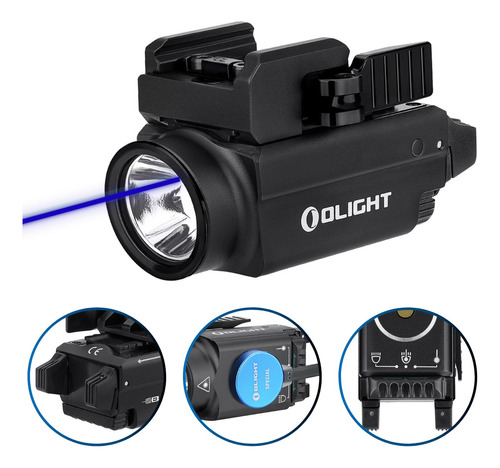 Lanterna Tática Led Olight Baldr S Bl 800 Lúmens Laser Azul