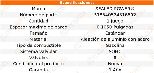 Set Arandelas Cigüeñal Std Pickup 75/80 Sealed Power