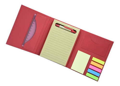 Cuaderno Notas Adhesivas Post Its Block De Notas Ecologico Color Rojo