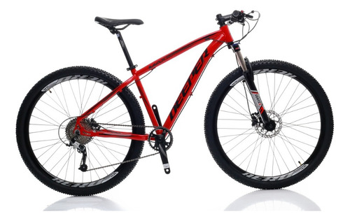 Mountain bike Deeper maximus 1x9 - 9v 2023 aro 29 15" freios de disco hidráulico cor vermelho/preto