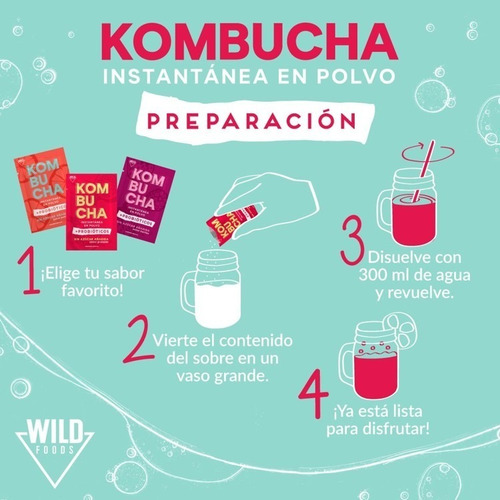 Bebida Probiotica Instantanea Kombucha Probioticos Cajax5