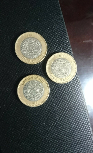 3 Monedas De Colección De Diez Pesos Extraordinarias 2006 78