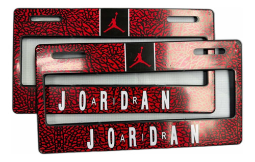 Porta Placa Para Auto Jordan 2pz