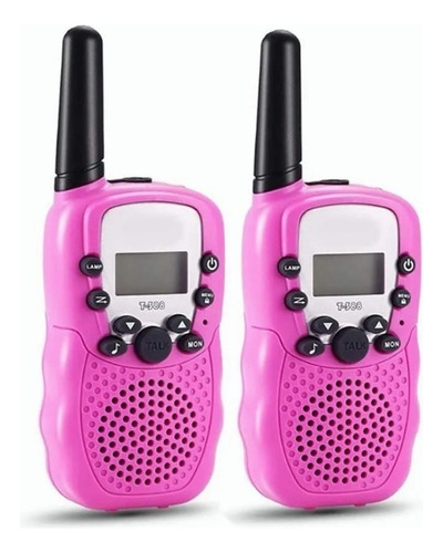 Radio Walkie Talkie Infantil 3 Millas, 2 Unidades Rosa