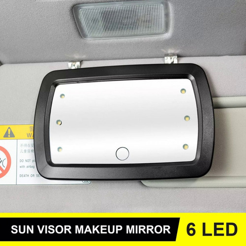 A Espejo Vanidad Visera Coche Con Luz Led, Universal