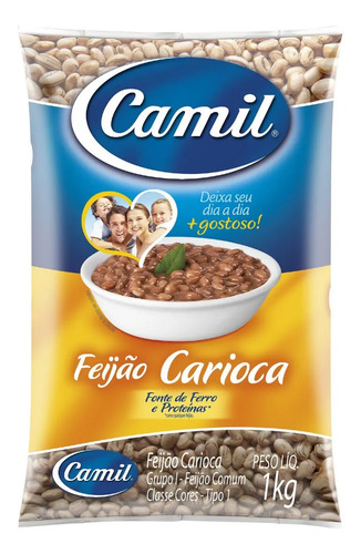 Feijão carioca tipo 1 1kg Camil