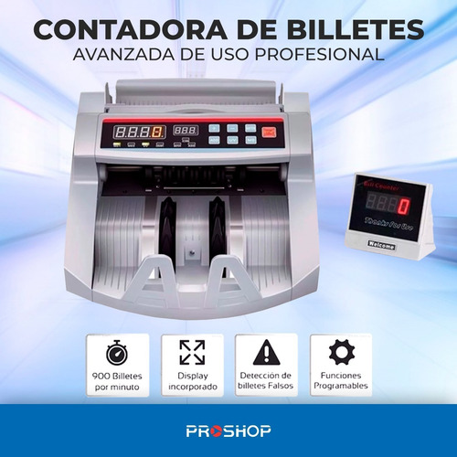 Imagen 3 de 10 de Contadora De Billetes Máquina Nuevo Modelo Detector Falsos