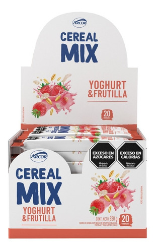 Barra De Cereales Cereal Mix Yoghurt Y Frutilla X20 Unidades