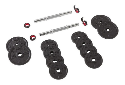 Kit De Pesas 20 Kg Mancuerna Desarmable Ajustable Mancuernas