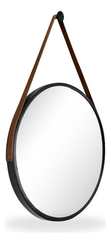 Espelho Redondo Adnet 45cm Suporte Alça Banheiro Sala Quarto