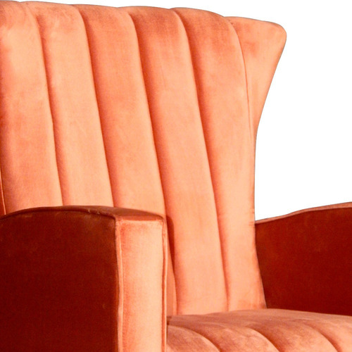 Poltrona Melinda Pés Balanço Veludo Cores - Ds Estofados Cor Terracota