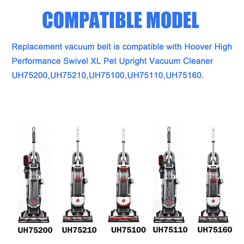 Cinturones De VacĂo De Reemplazo Para Hoover Uh75200, Uh7521