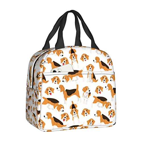 Srufqsi Beagle Dog Almuerzo Bolsa Aislante 2myvm