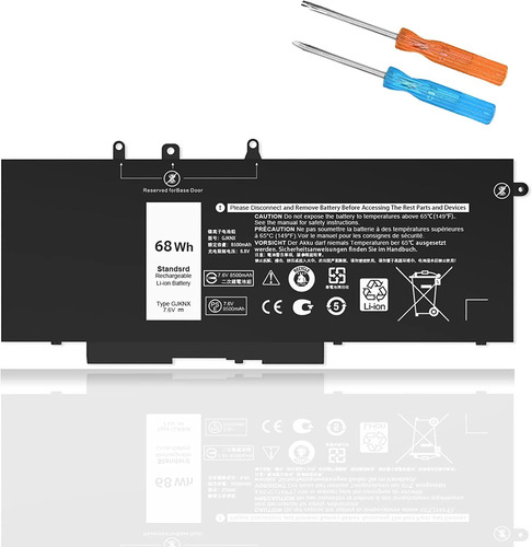 Bateria 68wh Gjknx Para Dell Latitude 5480 5580 5280 5288 54