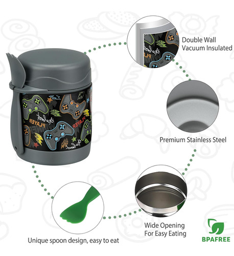 Termo De Sopa De 10 Oz Para Niños De Comida Caliente, Tarro