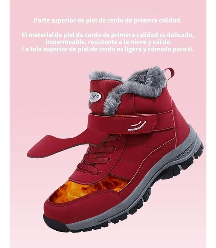 Botas Casuales Hombre Fleece Warm Snow Boots Impermeable