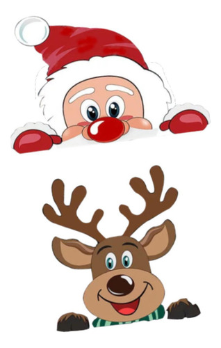 . Adesivos Eletrostáticos De Janela De Natal Papai Noel E