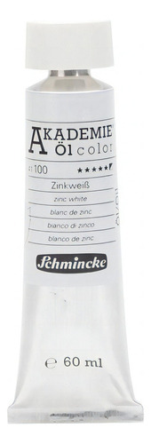 Tinta Óleo Akademie Schmincke 60ml 41100 Zinc White