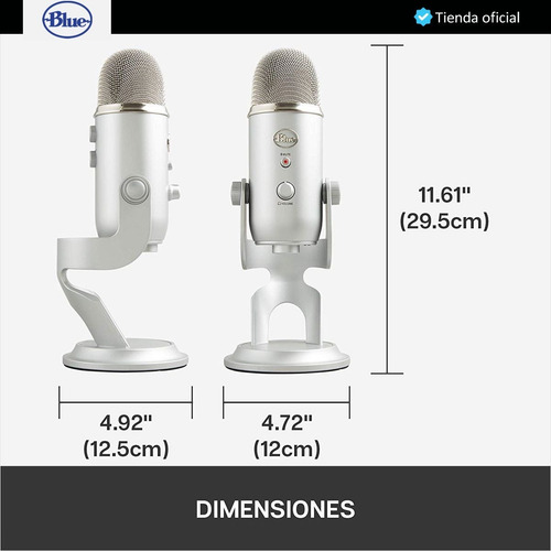 Imagen 9 de 10 de Blue Yeti, Micrófono Usb Profesional, Grabación / Streaming