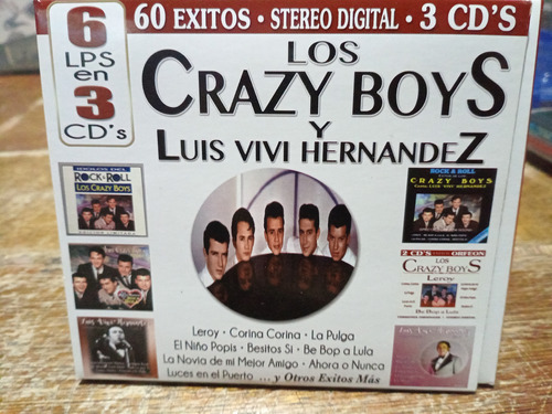 Cd Los Crazy Boys Y Luis Viví Hernández 60 Éxitos 6 Lps En 3