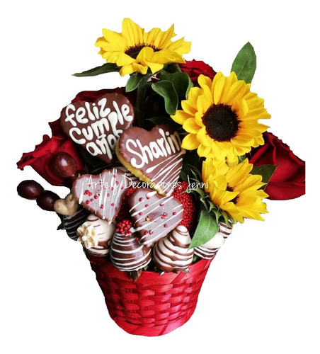 Arreglos Frutales, Fresas Con Chocolate, Flores, Peluches