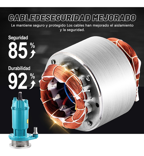 Bomba sumergible de desagote Genérica Bomba De Agua Sumergible azul acero 127V