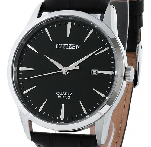 Relógio Citizen Masculino Gents Dress Tz20948d / Bi5000-10e Cor da correia Preto Cor do bisel Prateado Cor do fundo Preto