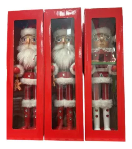 Cascanueces Papa Noel Navidad 38cm Adornos Hogar