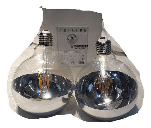 Lampara Tryxton Led 4w Globo Cromo Calido G 125 X2 Hot Sale 