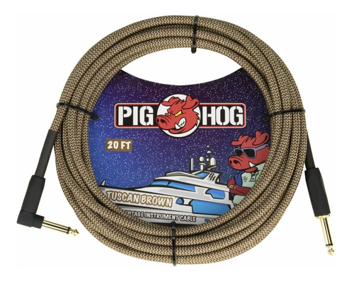 Pig Hog Cable P Guitarra, Bajo Tuscan Brown 6m 