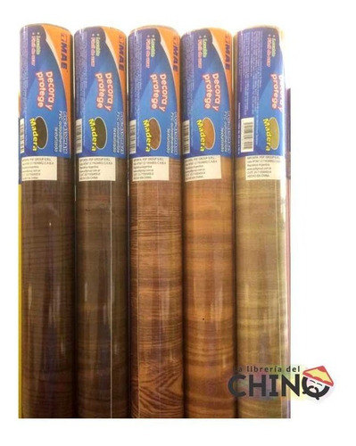 Imagen 1 de 5 de Papel Contact Símil Madera Pvc Autoadhesivo 10m X 45cm