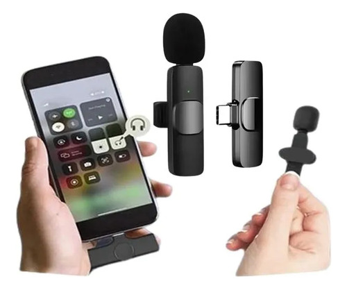 Micrófono Inalámbrico Solapa Lavalier Para Celular Tipo C Co