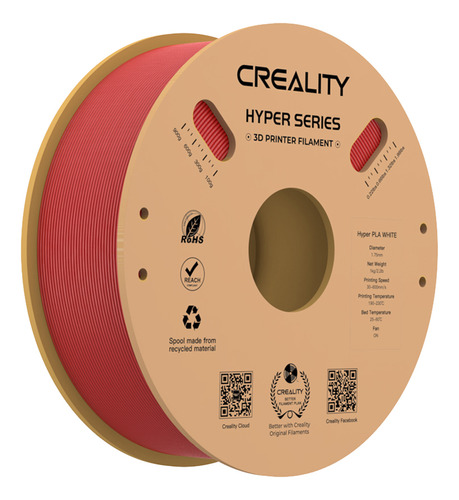 Suministros De Impresión 3d Creality Red Pla Hyper Roll.1 Hi