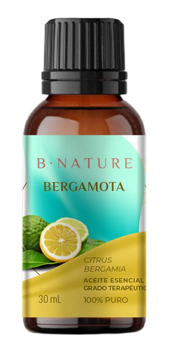 Aceite Esencial Bergamota Puro Natural Bnature 30 Ml