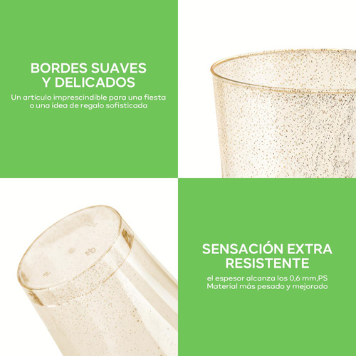 100pcs Vasos De Plástico Reutilizables Oro Rosa
