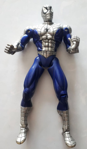 Figura Spider Man Silver Armor 27 Cms. Toy Biz 2000