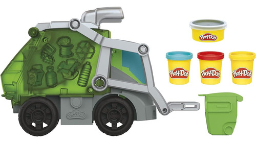 Play-doh Wheels Dumpin' Fun 2-en-1 Garbage Truck Toy, Con Co