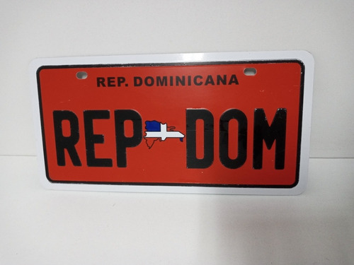 7k Placa De Carro Auto Republica Dominicana De Metal 