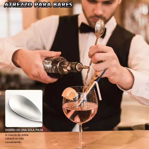 4 Pzs Cucharas Agitadores Mezcladora Acero Inoxidable