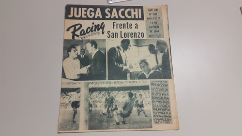 Revista Racing N° 1100 14/10/1964 Racing Atlanta 