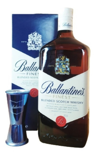 Whisky Ballantines Finest 08 Anos 1 Litro Selo Ipi + Brinde