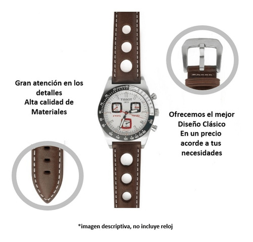 Correa Reloj Piel Tissot Seiko Orient Fossil Citizen Bulova | Meses sin  intereses