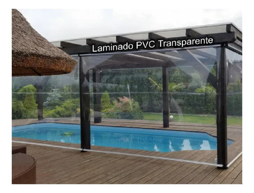 Toldo Cortina Transparente Com Os Tubos 2,40x1,30m