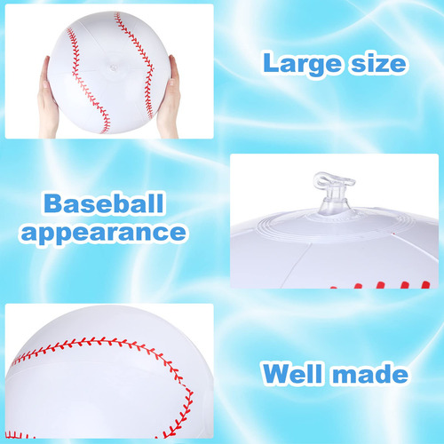 Pelota De Béisbol Inflable Zhanmai De 40 Cm Con Bomba, Paque