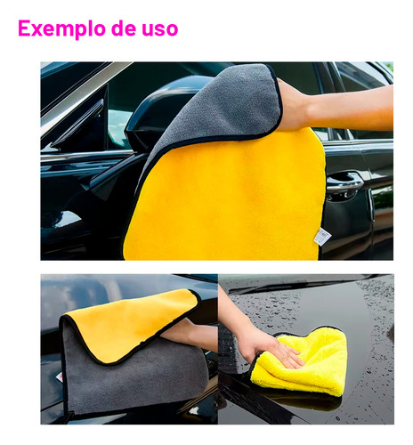 Toalha De Limpeza Com Alta Absorção Para Secar Carro 30x30cm