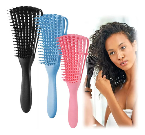 Cepillo Cabello Desenredar Rizado Tangled Wet Brush Peines