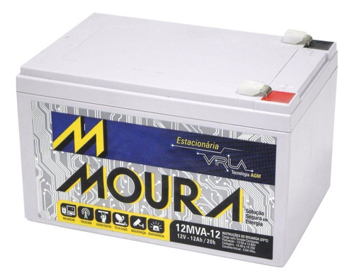 Bateria De Gel 12v 12 Amp. Moura