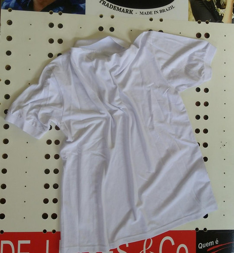 Imagem 3 de 3 de Camisa Polo Masculina Branca