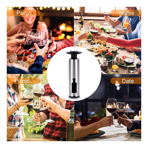 Abridor De Botellas De Vino 4-en-1, Acero Inoxidable, Manual